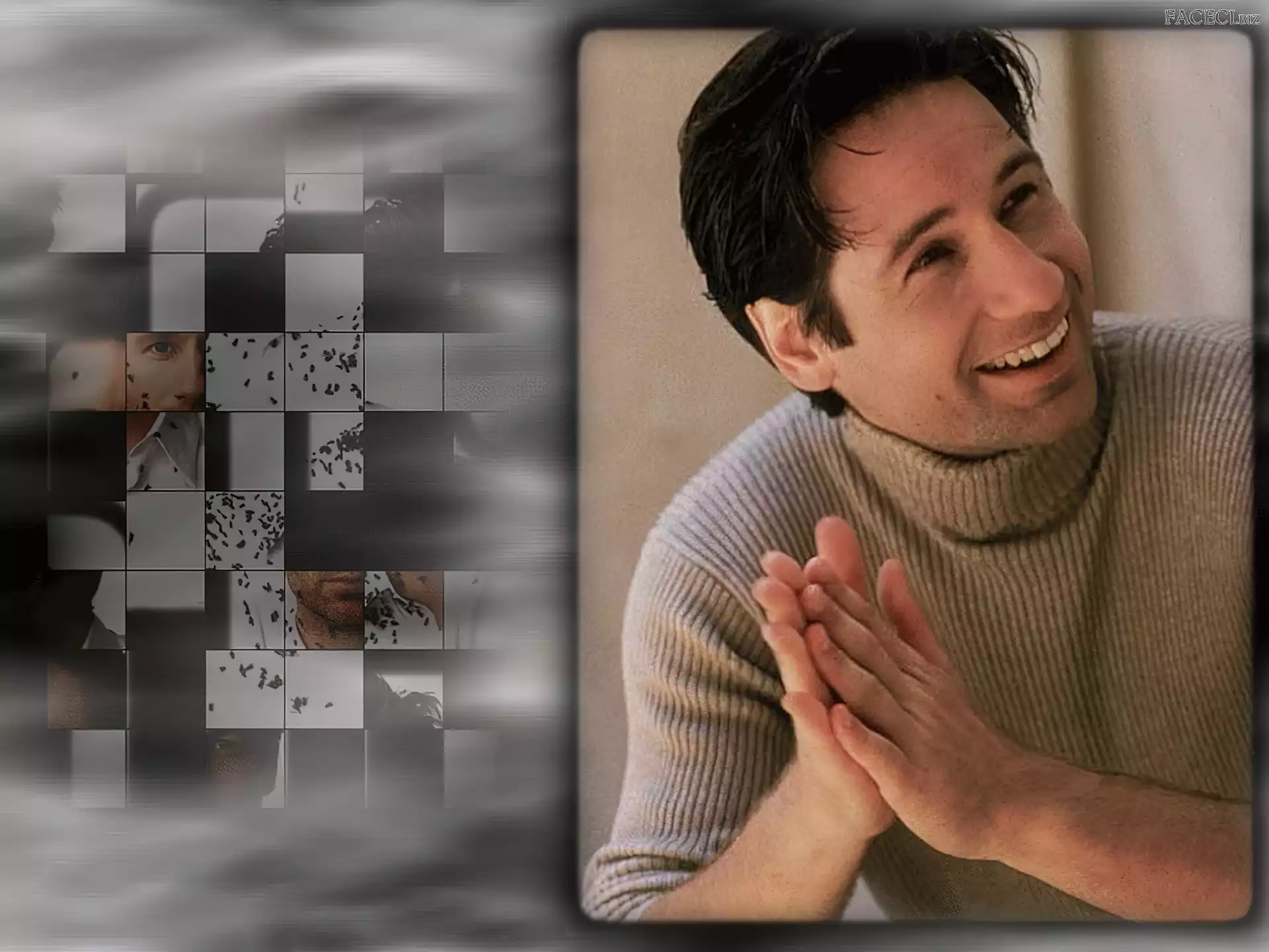 David Duchovny, beżowy golf