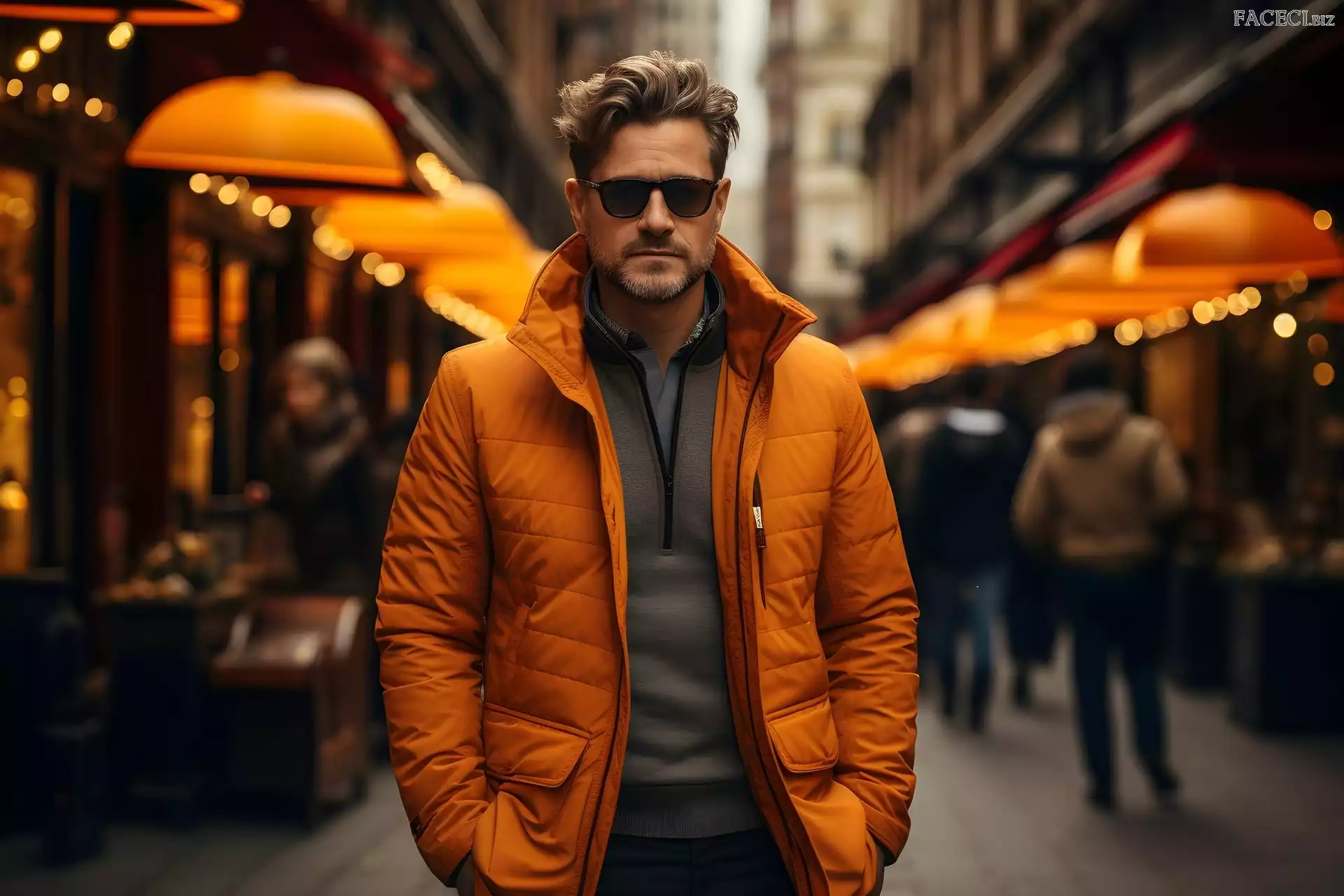 Kurtka, Mężczyzna, Okulary